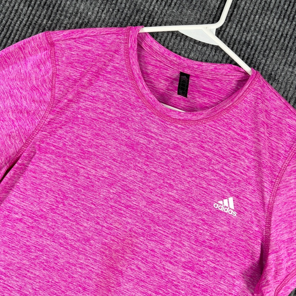 Adidas Golf Short Sleeve Shirt Womens Large Pink Performance Golf Active Gym